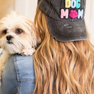 Black DOG MAMA Baseball Cap